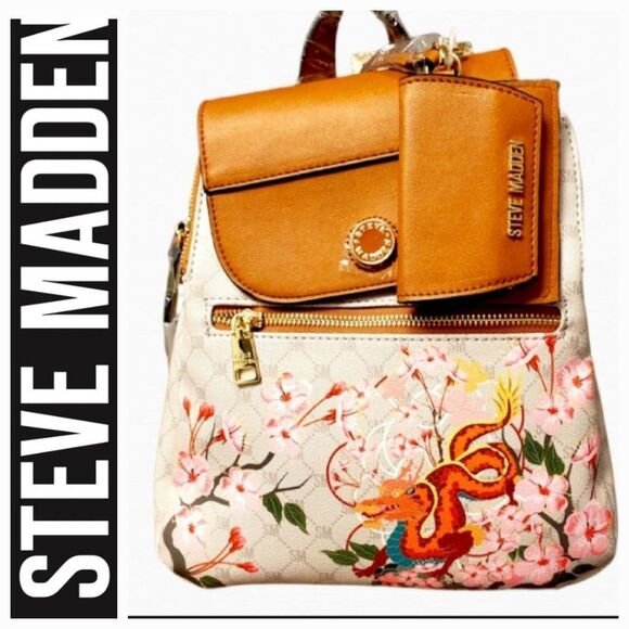 Steve Madden BMorgan Dragon Backpack- Multi/Cream